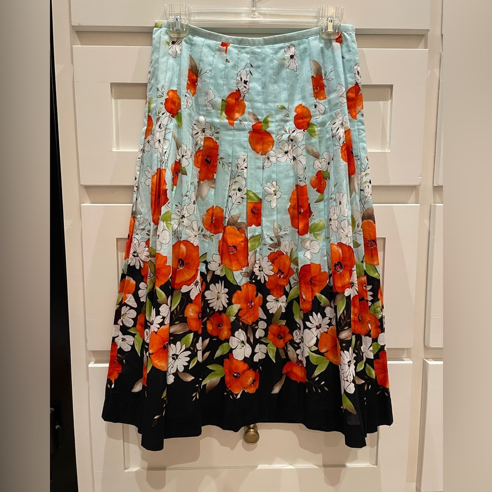 Talbots pleated midi skirt